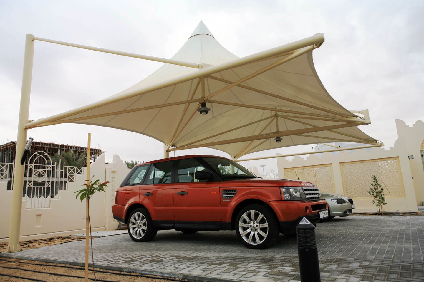 Luxury Architectural Tensile Car Parking Shade Doha Qatar